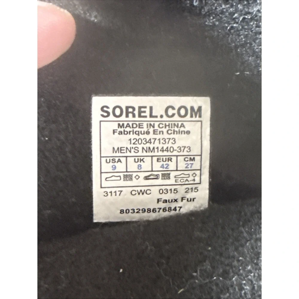 Sorel 1964 Pac Nylon Waterproof Winter Snow‎ Boot Men US 9 Tan/Black WORN ONCE!